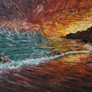 oil painting sunset3